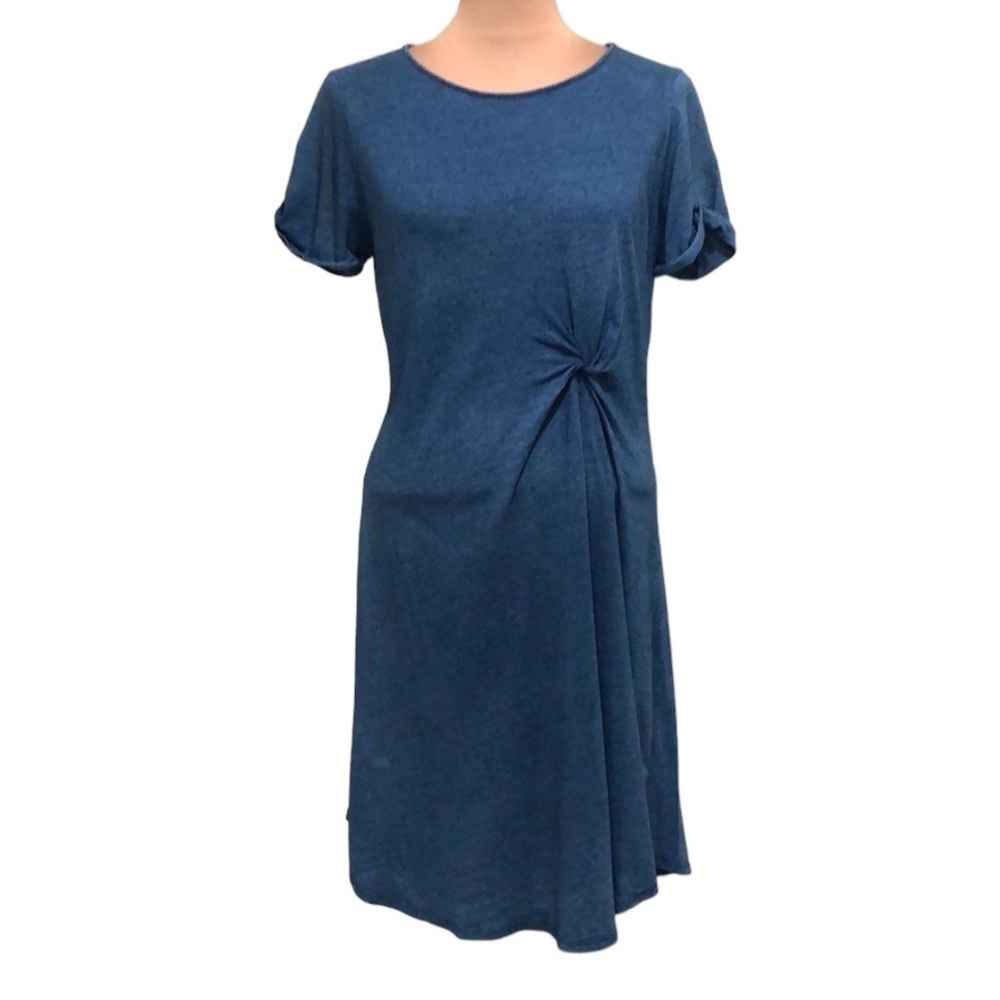 Anthropologie Holding Horses Paula Knit Tee Dress Size Small Heathered Blue